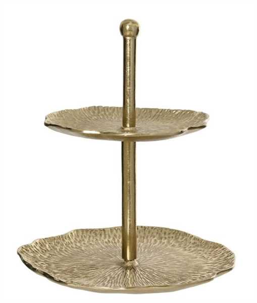 ETAGERE ALLUMINIO ORO D.38XH.43CM