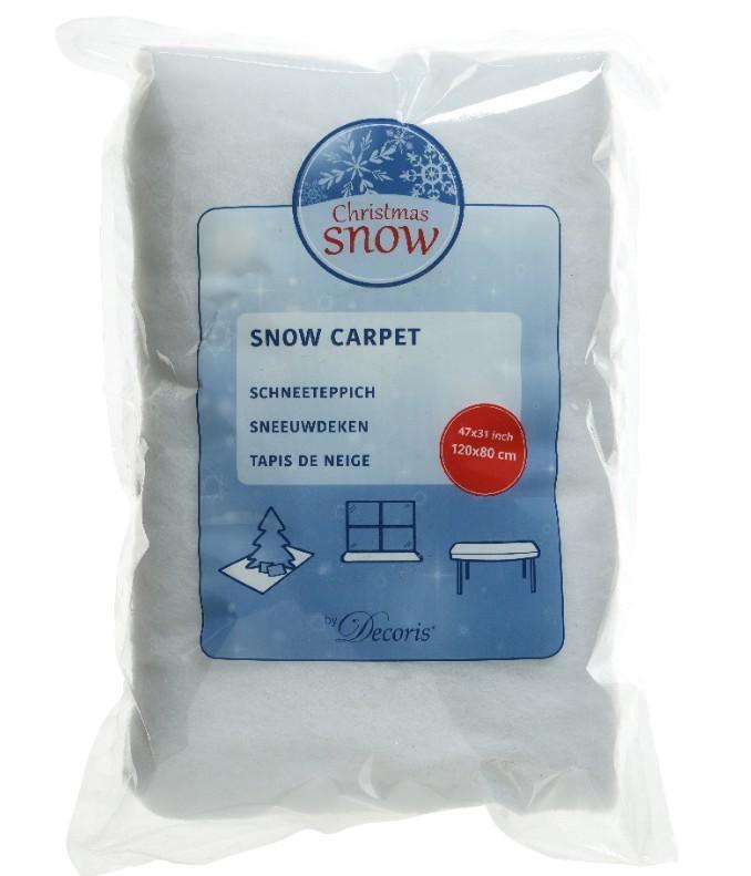 TAPPETO NEVE IN POLIESTERE BIANCO 120X80XH.1CM