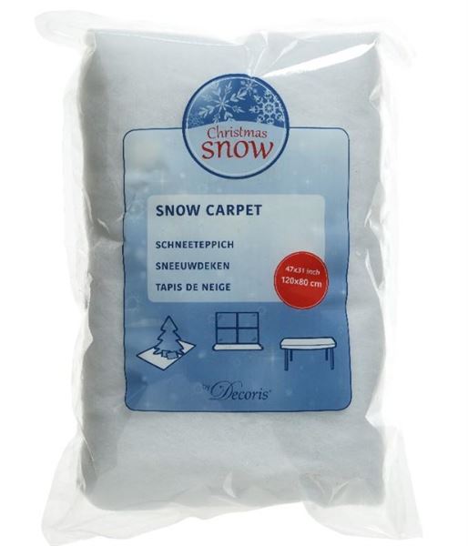 TAPPETO NEVE IN POLIESTERE BIANCO 120X80XH.1CM