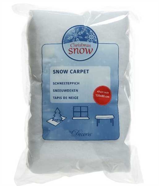TAPPETO NEVE IN POLIESTERE BIANCO 120X80XH.1CM