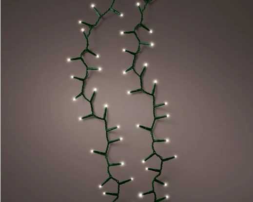 CATENA LUCE CALDA 1500LED MT.34 FILO VERDE IP44 8FUNZIONI