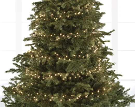 CATENA LUCE CALDA 1500LED MT.34 FILO VERDE IP44 8FUNZIONI
