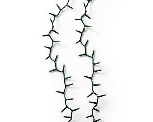 CATENA LUCE CALDA 1500LED MT.34 FILO VERDE IP44 8FUNZIONI