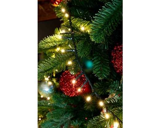 CATENA LUCE CALDA 2000LED MT.45 FILO VERDE IP44 8FUNZ.