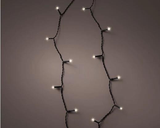 LUCI BATTERIA 24LED L.CALDA 1,7MT FILO NERO OUTDOOR