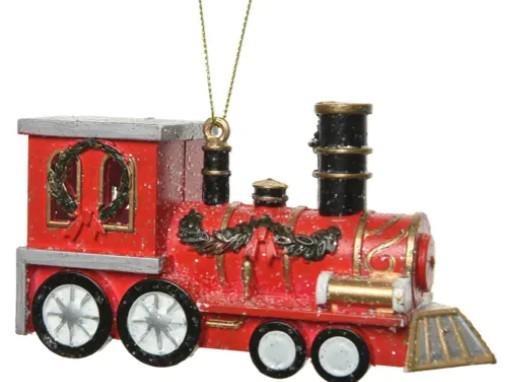 PENDENTE TRENO PVC GLITTER 4X12XH.6CM
