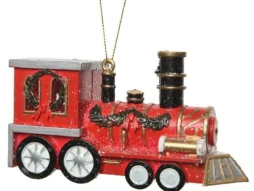 PENDENTE TRENO PVC GLITTER 4X12XH.6CM