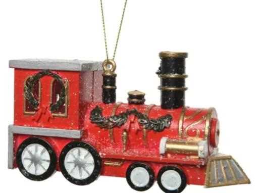 PENDENTE TRENO PVC GLITTER 4X12XH.6CM