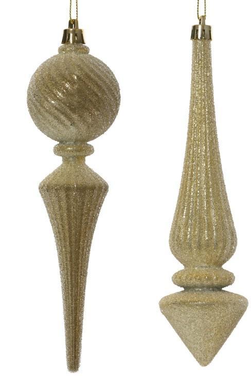 PENDENTE POLISTIRENE 2ASS. ORO 4.8X4.8XH.19.5CM