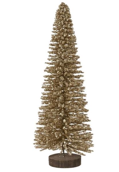 ALBERO NATALE BAMBOO/PVC GLITTER ORO D.24XH.60CM