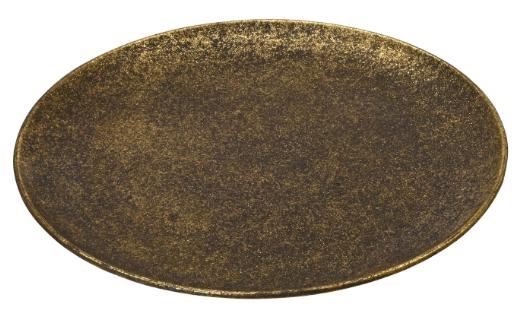 VASSOIO FERRO TONDO BRONZO D.39XH.2CM