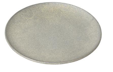 VASSOIO FERRO TONDO ARGENTO D.29XH.2CM