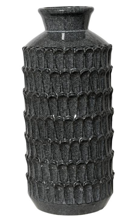 VASO DI PORCELLANA SMALTATO BLU D.15,5XH.34,5 CM