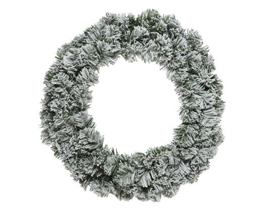 CORONA NATALE PVC IMPERIAL INNEVATA CM Ø50 RAMI 110