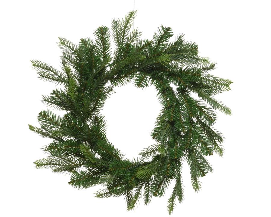 CORONA NATALE PE/PVC GRANDIS VERDE CM Ø80 H10