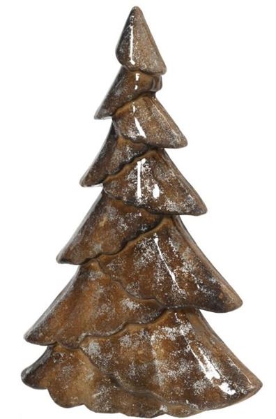 ALBERO IN LEGNO SMALTATO E FOGLIA ARGENTO 21,5X5XH.34CM