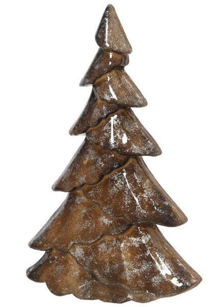 ALBERO IN LEGNO SMALTATO E FOGLIA ARGENTO 16X4XH.25CM