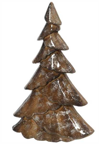 ALBERO IN LEGNO SMALTATO E FOGLIA ARGENTO 16X4XH.25CM