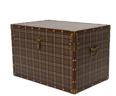 BAULE IN COMPENSATO E SIMILPELLE 46X30XH.30CM