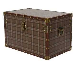 BAULE IN COMPENSATO E SIMILPELLE 40X25XH.25CM