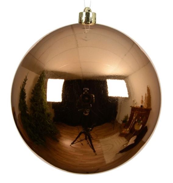 SFERA NATALE POLISTIRENE LUCIDA D.20CM BRANDY