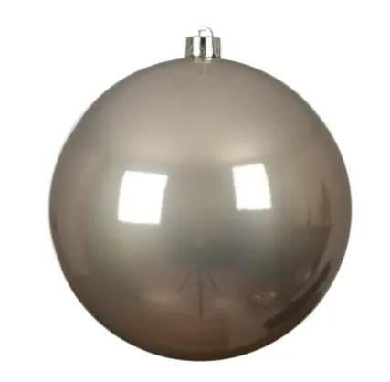 SFERA NATALE POLISTIRENE LUCIDA D.14CM SMOKEY PEARL