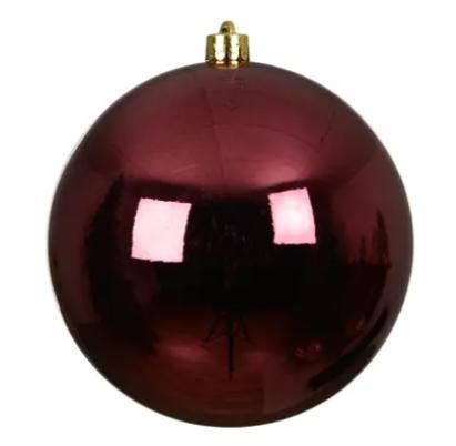 SFERA NATALE POLISTIRENE LUCIDA D.14CM DARK ROSE