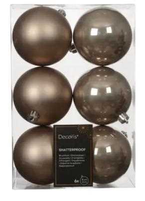 CONFEZIONE 6 PALLINE POLISTIRENE MIX D.8CM SMOKEY PEARL