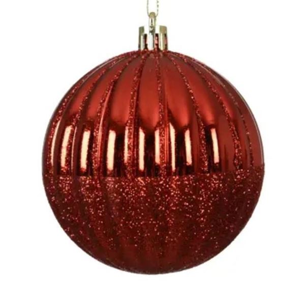 PALINA DI NATALE IN POLIPROPILENE C/GLITTER CHRISTMAS RED D.