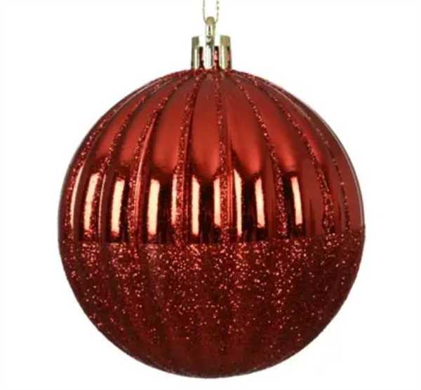 PALINA DI NATALE IN POLIPROPILENE C/GLITTER CHRISTMAS RED D.