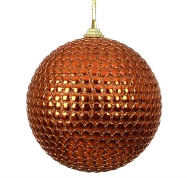 PALLINA DI NATALE IN SCHIUMA/PVC BRANDY D.10CM