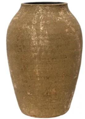 VASO IN TERRACOTTA GLITTER ORO D.21XH.30CM