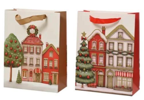 BUSTA REGALO IN CARTA LAMINATA CASE GLITTER 2ASS 18X8XH.24CM