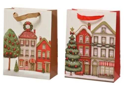 BUSTA REGALO IN CARTA LAMINATA CASE GLITTER 2ASS 18X8XH.24CM