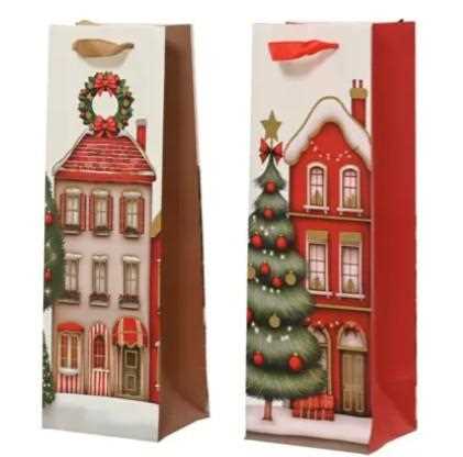 BUSTA REGALO IN CARTA LAMINATA CASE GLITTER 2ASS 12X10XH36CM