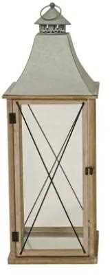 LANTERNA IN LEGNO DI ABETE/VETRO/METALLO 30X30XH.84CM