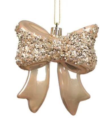 FIOCCO POLISTIRENE SHINY GLITTER PERLA 8.7X3.4XH.9.8CM