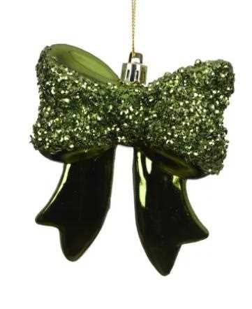 FIOCCO POLISTIRENE SHINY GLITTER PINE GREEN 8.7X3.4XH.9.8CM