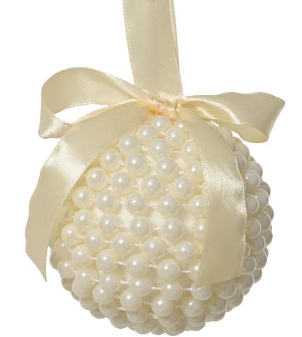 PALLINA IN SCHIUMA CON PERLE D.8CM