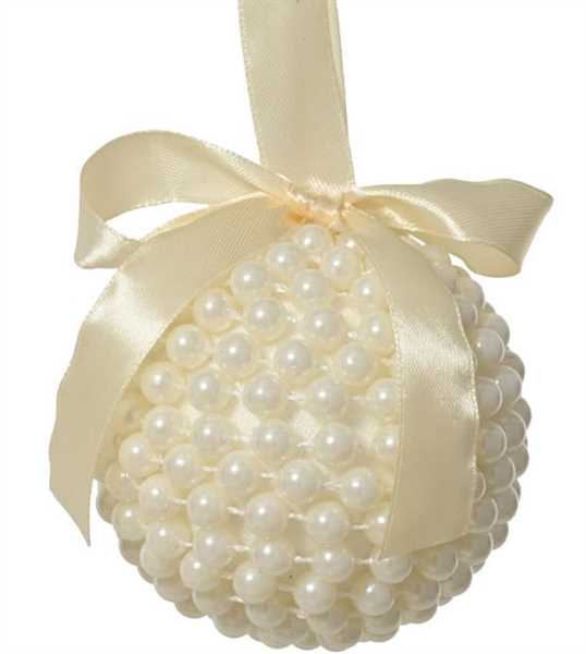PALLINA IN SCHIUMA CON PERLE D.8CM