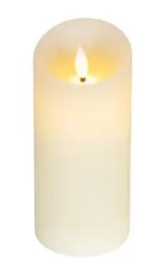 CANDELA LED L.CALDA CERA CREMA D.7.5XH.17CM A BATT.