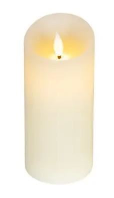 CANDELA LED L.CALDA CERA CREMA D.7.5XH.17CM A BATT.