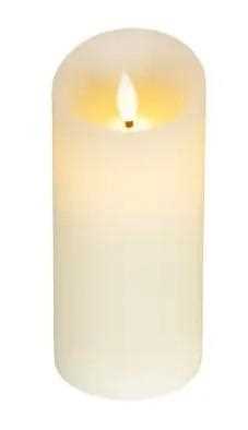 CANDELA LED L.CALDA CERA CREMA D.7.5XH.17CM A BATT.