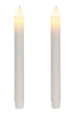CANDELA LED L.CALDA CERA CREMA D.2.2XH.24CM A BATT.