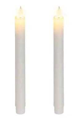 CANDELA LED L.CALDA CERA CREMA D.2.2XH.24CM A BATT.