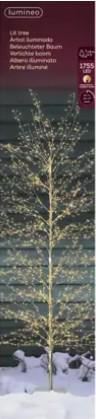 ALBERO IN FERRO ORO 1755LED CALDO+CLASSIC CM.D80X180H C/TRA.