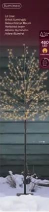 ALBERO PVC NERO 480 MICROLED L.CLASSIC CM Ø30XH150