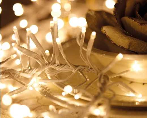 GHIRLANDA LUCE CALDA 1512LED MT13,5 FILO TRASPARE. 8FUNZIONI