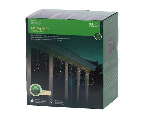 TENDA LUMINOSA BATTERIA 348LED L.CALDA MT14XH75CM. F.TRASP.