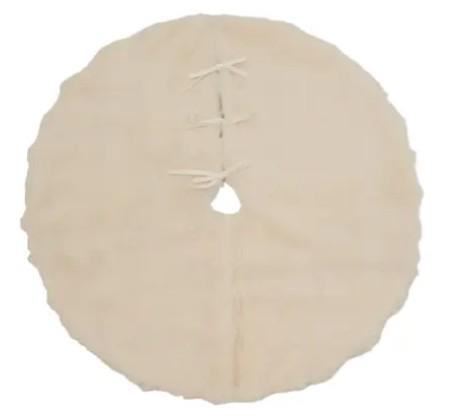 COPRIBASE ALBERO IN POLIESTERE/PELUCHE BIANCA Ø90CM